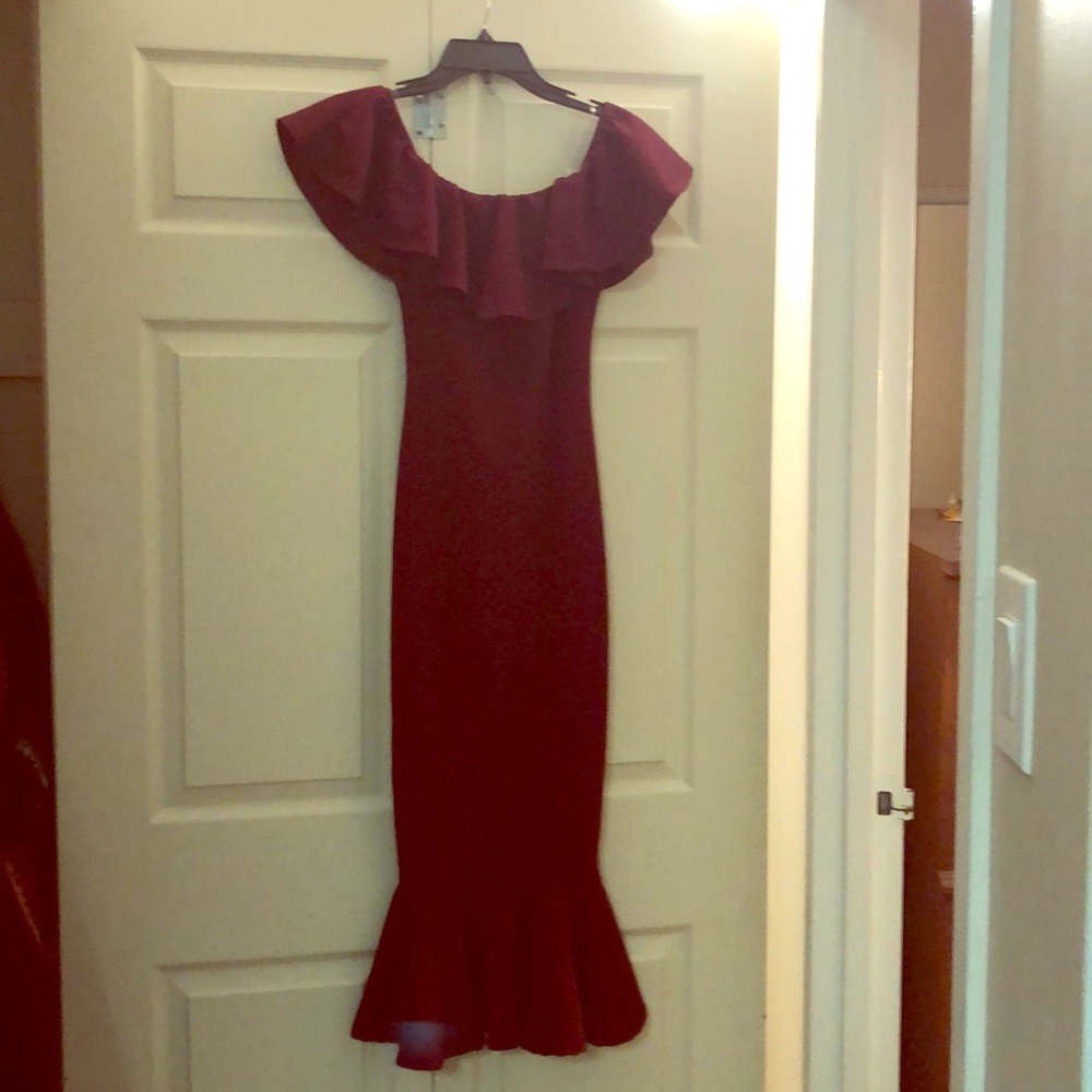 Burgundy dress